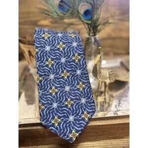 Tie Robert Talbott Best In Class Nordstroms Vintage Tie Blue Silk Made In USA